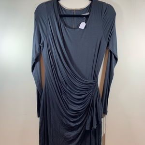 People Like Frank Dark Gray Wrap Dress M